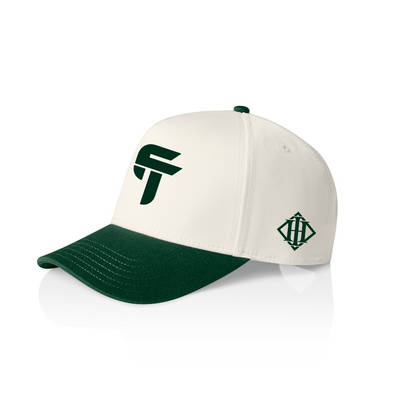 Family Ties Two-Tone Snapback Hat – Natural/Green